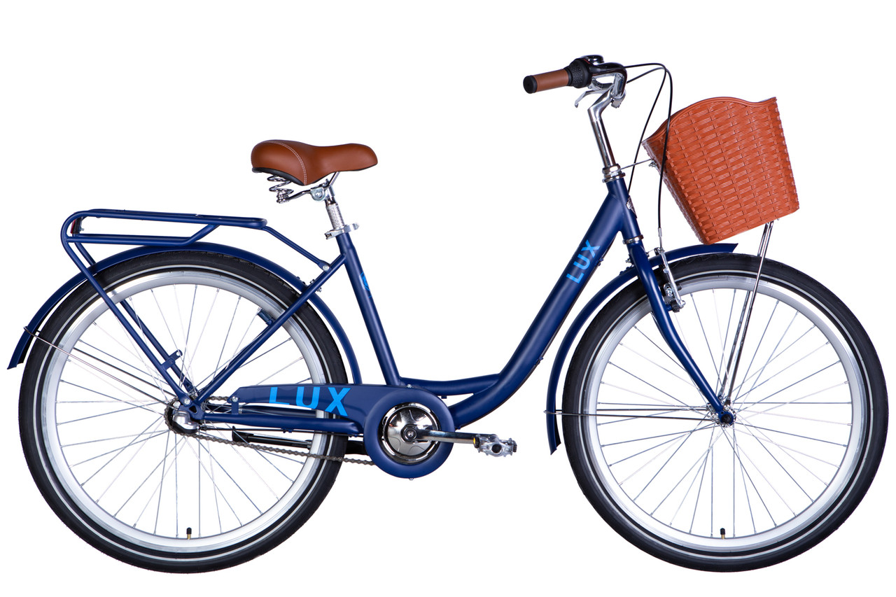 Велосипед ST 26" Dorozhnik LUX PH рама-17" синій з блакитним (матовий) 2024 крила, крило пер., крило зад., підніжка, дзвоник,, фото 1