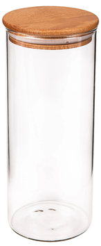 Банка скло "Herevin" 1,17л з дерев. кришкою №222002-000