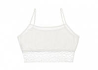 Топ детский с кружевом Donella 597143 6/7 лет 122-128см Белый