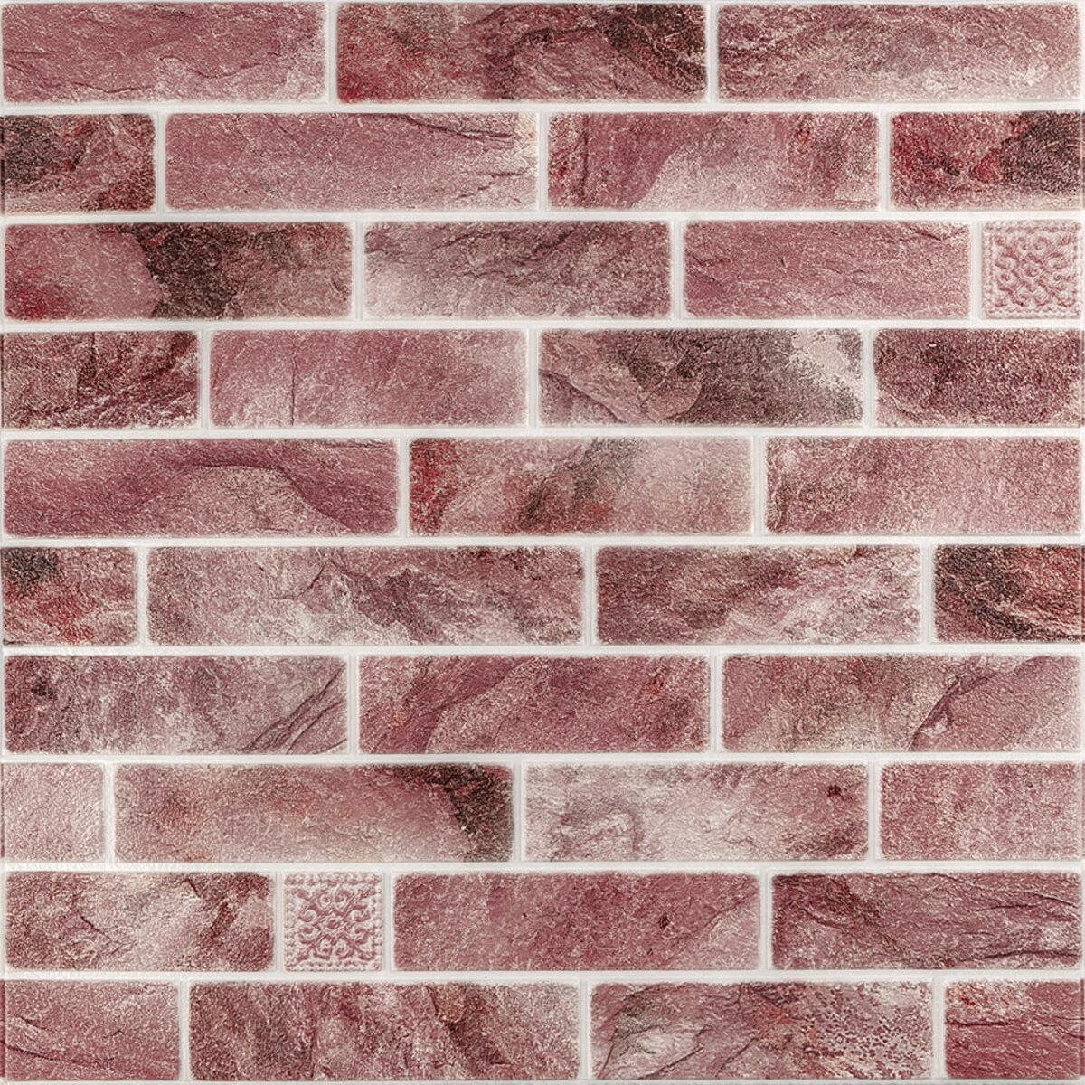 Панель стінова 680х680х4мм Клінкер рожева глина SW-00002005, фото 1