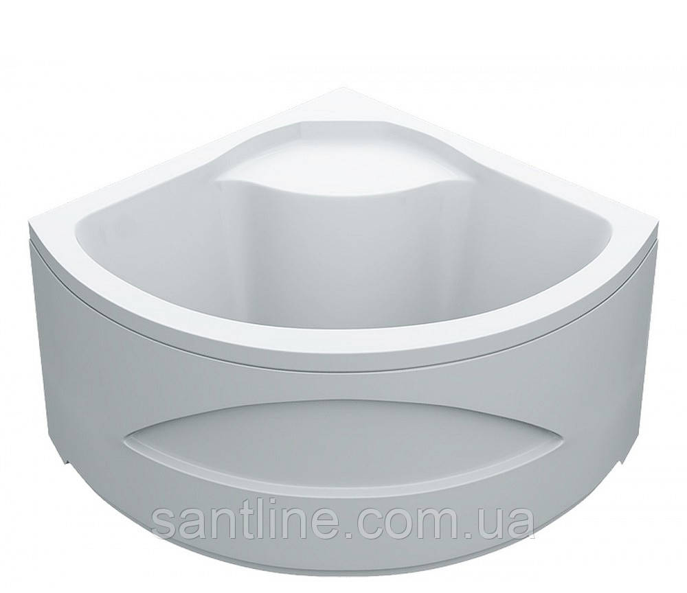 Душовий піддон Swan Avaro 83x83 см акриловий глибокий напівкруглий з передньою панеллю та ніжками, фото 1