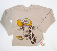 Футболка детская Superior с длинным рукавом Бома 0596.93 Трикотаж однотонный пеня, 128р. какао