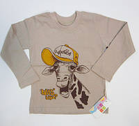 Футболка детская Superior с длинным рукавом Бома 0595.93 Трикотаж однотонный пеня, 92р. какао