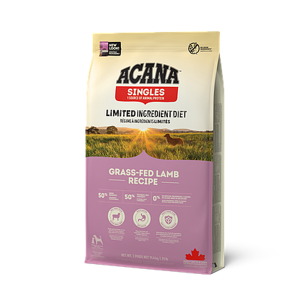Сухий корм для собак ACANA Grass-Fed Lamb Dog з чутливим травленням з ягням 11.4 кг, фото 1