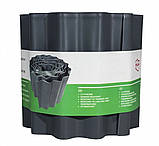 Бордова стрічка 20 см 9 метрів сіра посилена VARTCO для газонів, клумб і декоративних бордюрів, фото 3