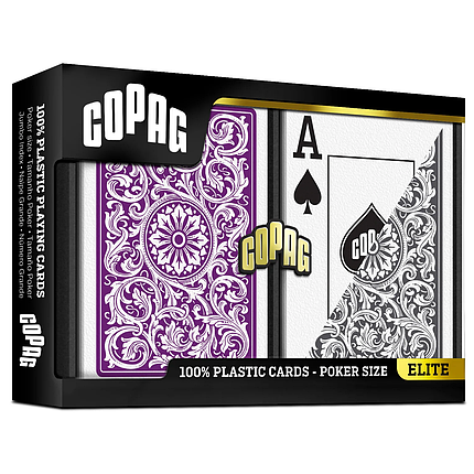 Набір пластикових гральних карт | COPAG 1546 Elite (Purple/Gray), фото 1