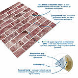 Панель стінова 700*700cm*4mm клінкер рожева глина (D) SW-00002005, фото 2