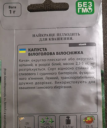 Капуста БІЛОСНІЖКА 1 г., фото 4