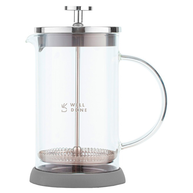 Френч-прес Well Done WD-8036B із термостійкого скла 600 мл, фото 1