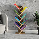 Полиця для книг у формі дерева з Ламінованого ДСП Стелаж книжковий відкритий шириною 40 см, фото 2