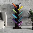 Полиця для книг у формі дерева з Ламінованого ДСП Стелаж книжковий відкритий шириною 40 см, фото 4