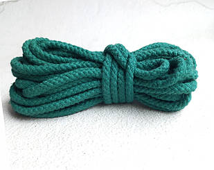 Мотузки для бондажу зелена, бавовна, 8м/6мм