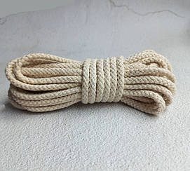 Мотузки для бондажу біла, бавовна, 8м/6мм