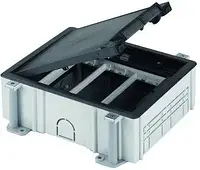 Короб підключчення Kontakt Simon Puszka Podłogowa 2-Modułowa 4x K45 Gł. 70mm + Sm202/9 Gray Grafit Sf270/14