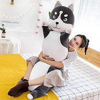 Подушка-іграшка Sofi Soft Хаскі темно-сірий 130 см