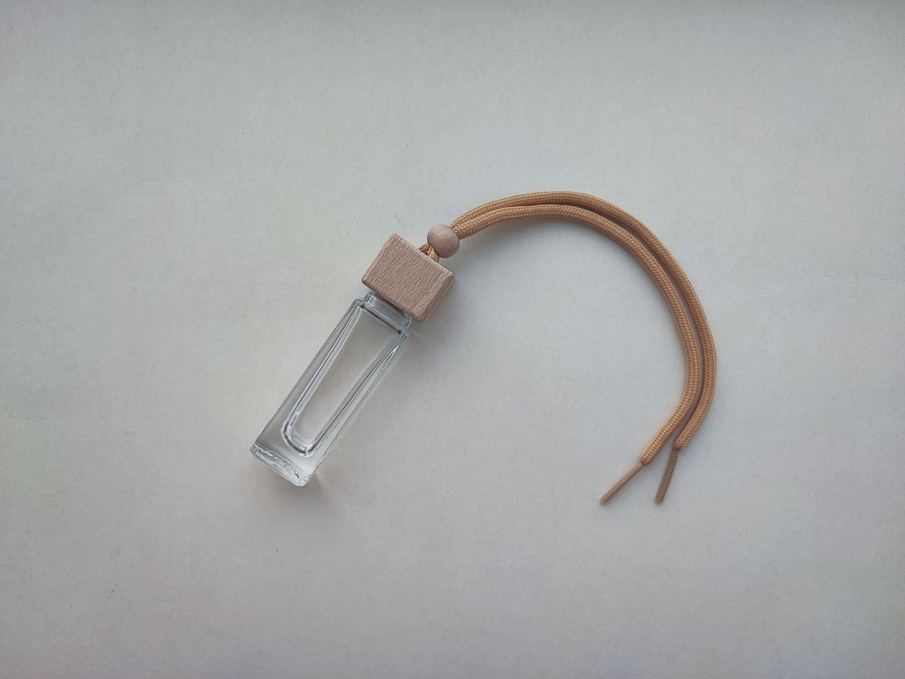 15 мл авто Квадрат скляний прозорий ароматизатор флакон, підвісний атомайзер з коричневою кришкою для ефірних масла