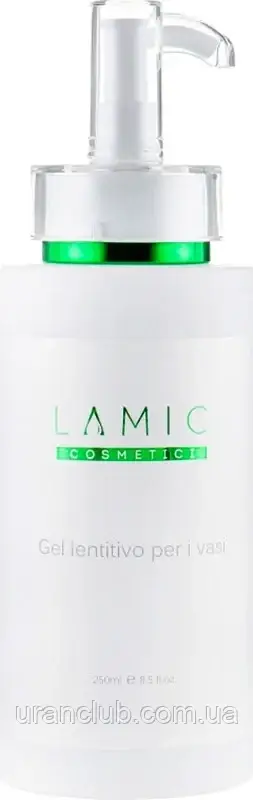 Апаратний гель для заспокоєння судин Lamic Cosmetici Gel Lentitivo Per I Vasi 250 мл,салонів краси,косметика