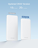 Павербанк Charmast 26800 мАг: USB-C, 3 входи, 4 виходи iSmart, сумісний зі смартфонами та планшетами (білий)., фото 4