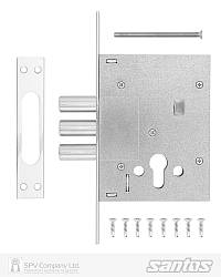Врізний замок під циліндр SANTOS 1-way  257L- BS60мм