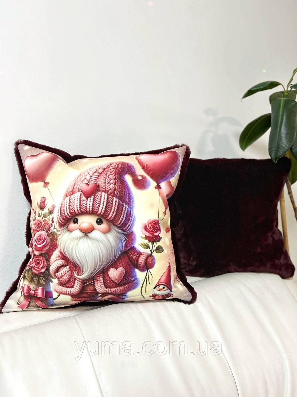 Декоративна подушечка з принтом Валентинка, фото 1