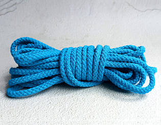 Мотузки для бондажу бірюза, бавовна, 8м/6мм