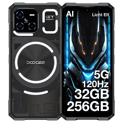 Захищений смартфон DOOGEE Blade GT 5G 12/256GB Black Dimensity 7050 NFC Новинка 2025, фото 1