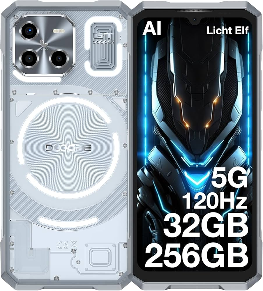 Захищений смартфон DOOGEE Blade GT 5G 12/256GB Silver Dimensity 7050 NFC Новинка 2025