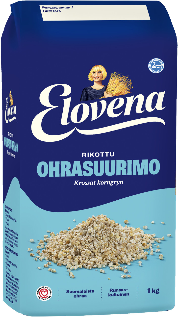 Ячмінна крупа ELOVENA 1 кг, (8 шт/ящ)
