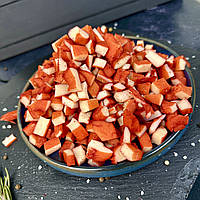 Кубики кальмара з перцем Преміум 500г, снеки та закуски до пива