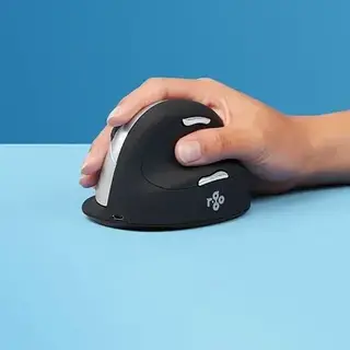 Мишка R-GO Tools HE Vertikale Large Srebrna (RGOHELAWL)