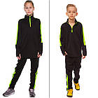 Костюм спортивний дитячий лонгслів на блискавці та штани LIDONG LD-2002T 26-32 кольори в асортименті, фото 2