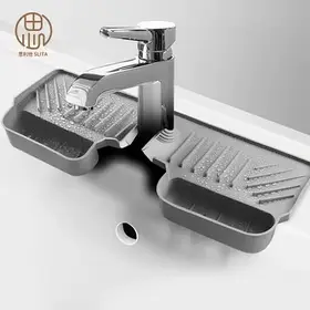 Силіконова насадка-бризговик на змішувач, килимок для раковини, Drain pan AND-94-10-100PCS iC227