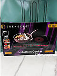 Двоконфоркова індукційна плита Edenberg EB-62241 3600 Вт, склокераміка, 8 рівнів потужності, таймер 24 ча, фото 8