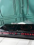 Двоконфоркова індукційна плита Edenberg EB-62241 3600 Вт, склокераміка, 8 рівнів потужності, таймер 24 ча, фото 4