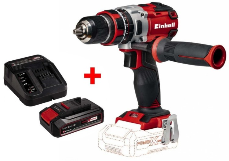 Професійний ударний шуруповерт Einhell TP-CD 18 Li-i Brushless - Solo : з АКБ 18V 2.5Ah, 60Нм (4513860 4512097)