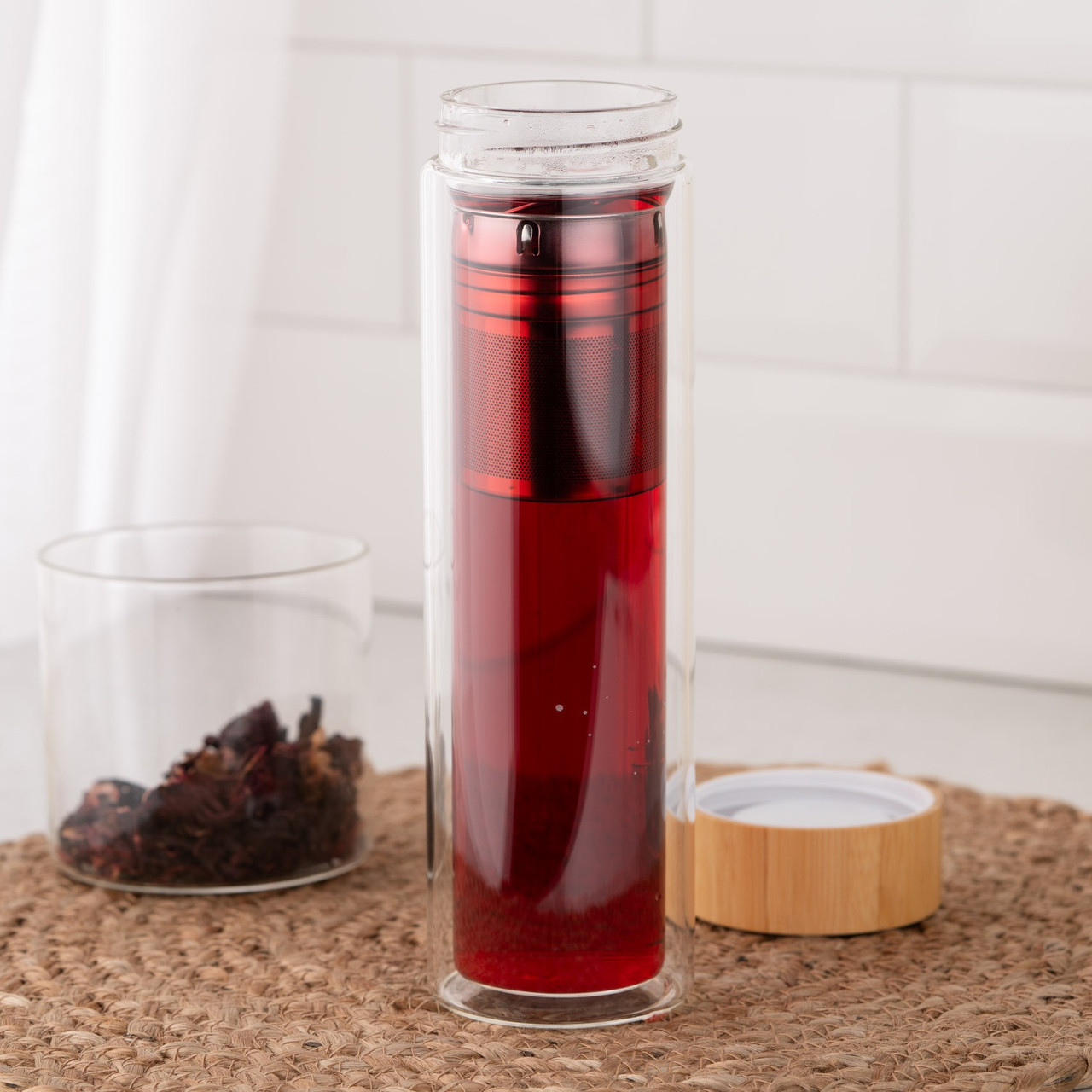 Термос скляний 450 мл з подвійними стінками, фото 1