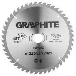 Диск пиляльний Graphite для дерева, 235х30мм, 48 зубів