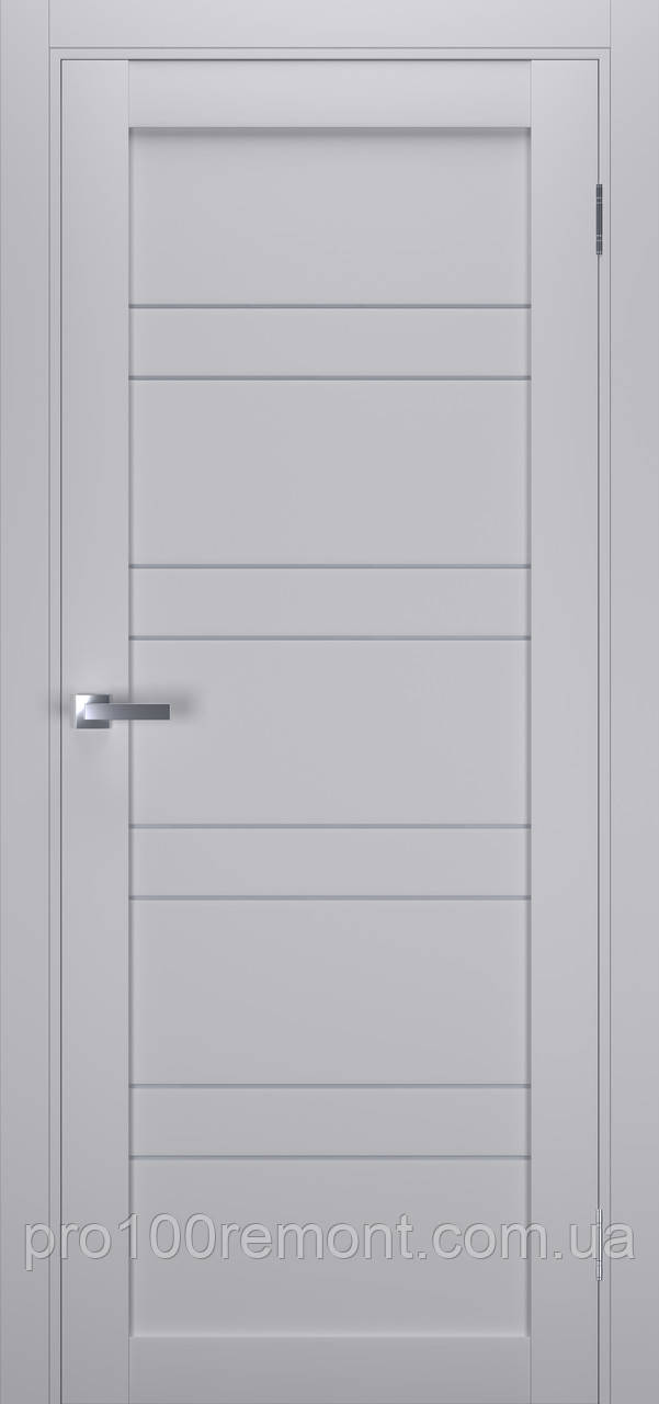 Двері UD-06 сіре матове скло сатин