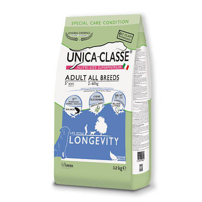 Сухий корм для собак Unica Classe Adult All Breeds Longevity - Salmon 12 kg