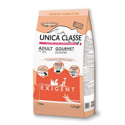 Сухий корм для котів Unica Classe Adult Gourmet Exigent Dry - Salmon 1,5kg