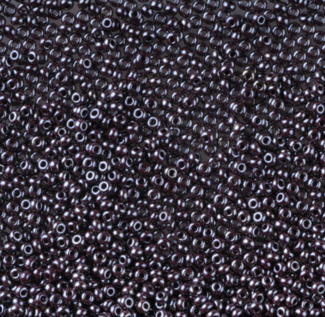 Бісер чеський Preciosa 18780, керамічний глазурований, темно-коричневий (10 г)