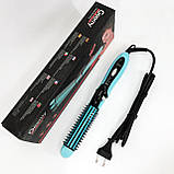 Стайлер для об'єму волосся, Щипці для укладання та завивки Гребінці щипці волосся QA-42, фото 8