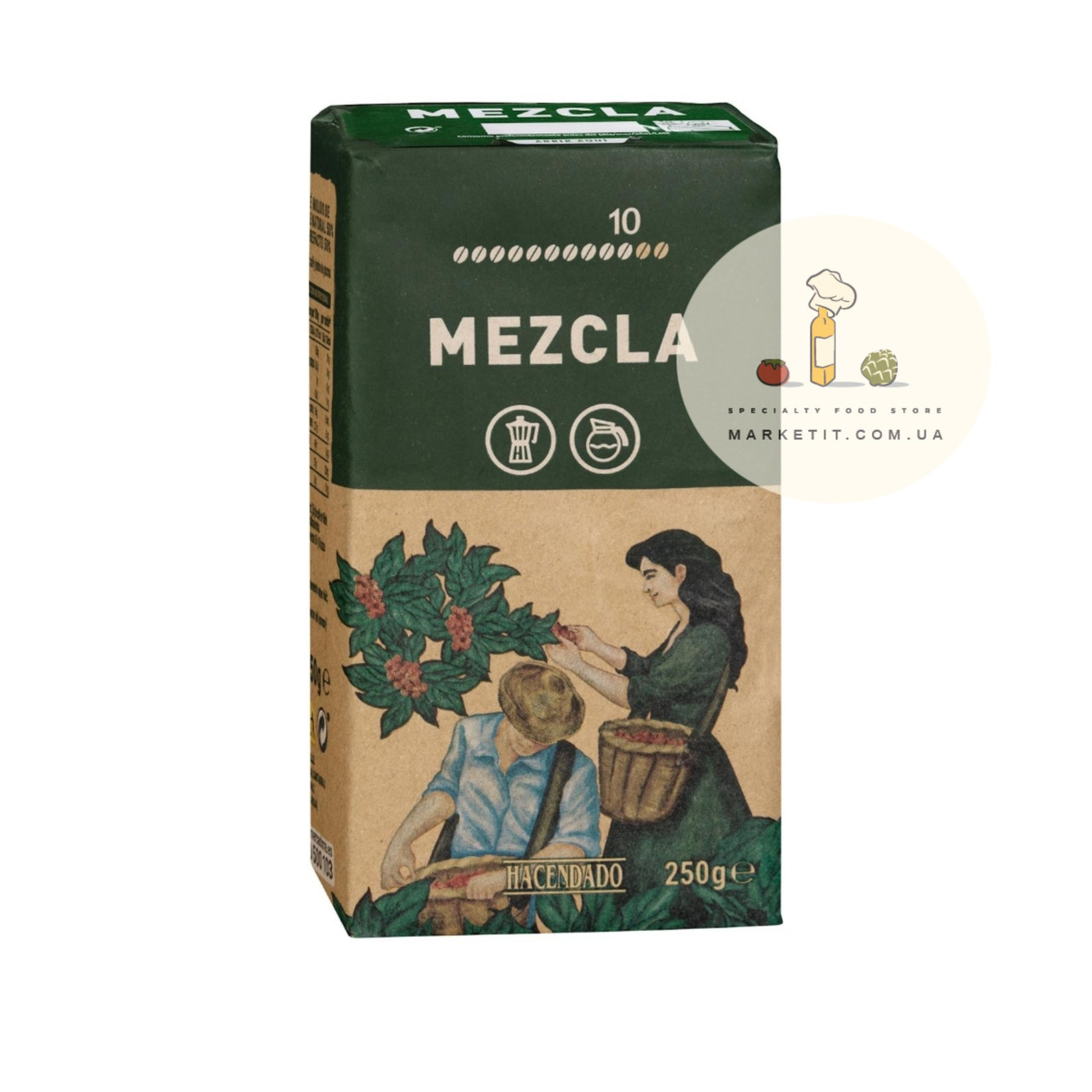 Кофе молотый Hacendado Mezcla Cafe Molido, 250 г.