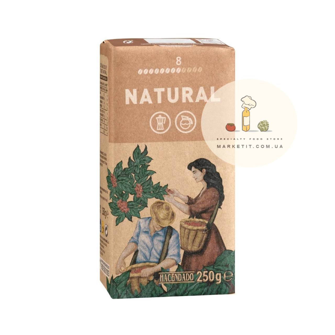 Кава мелена Hacendado Cafe Molido de Natural 250 г.