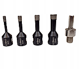 Набір алмазних коронок 5 штук 6-12 мм Stoner S12203, фото 3