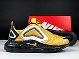 Чоловічі кросівки Nike Air Max 720 текстиль стильні молодіжні жовті, фото 3
