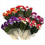 Штучні квіти астра двоколірна, 37 см (20 шт. в уп), фото 2