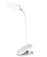 Настільна лампа ColorWay Flexible&Clip 2 з вбудованим акумулятором White (CW-DL10FCB-W)