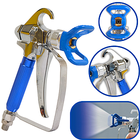 Пістолет для безповітряного фарбувального апарату Profter P50-2 Blue хром