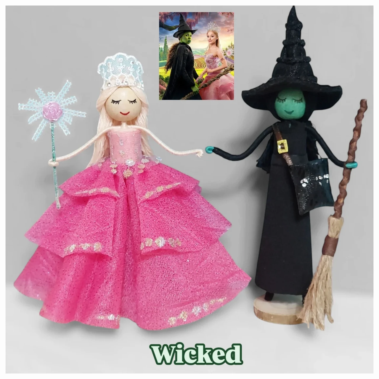 Ляльки ручної роботи "Wicked: Чаклунка" (набір), фото 1